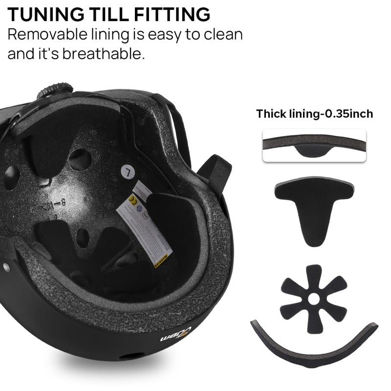 JBM Skateboard Helmet - Lightweight, Adjustable & Design of Ventilation Bike Helmet for Scooter, Roller Skate, Inline Skate - Image 3